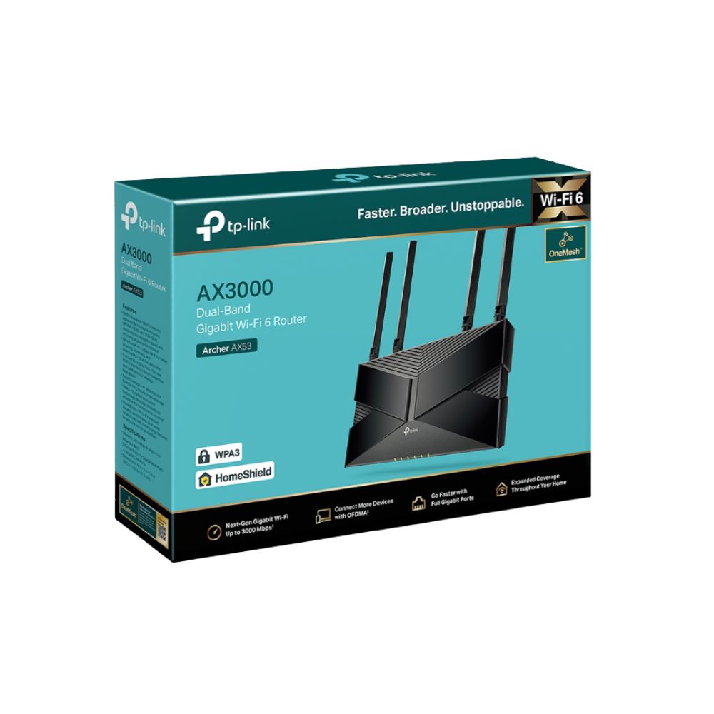 Tp-Link Archer AX53 AX3000 Dual Band Gigabit Wi-Fi 6 Router Tp-Link Archer AX53 AX3000 Dual Band Gigabit Wi-Fi 6 Router
